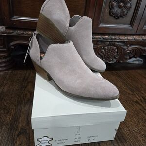 Joie Taupe Suede Ankle Booties